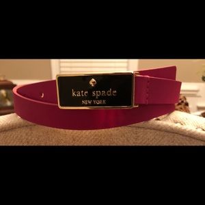 Kate Spade Hot Pink Leather Belt Size Medium